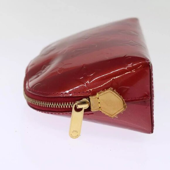 LOUIS VUITTON Vernis Rayure Pochette Cosmetic Pomme D'amour LV Auth - Picture 4 of 16